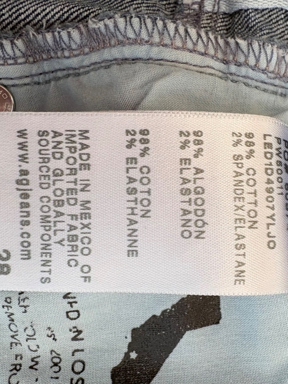 AG-ED “Saige” Mid Rise Wide Leg Crop Jean Size 28 Indigo Wash Japanese Fabric - Picture 7 of 8